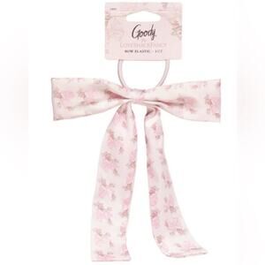 Goody x LoveShackFancy Ruffle Bow Hair Clip Ponytail - Rosa Beaux Floral Pink